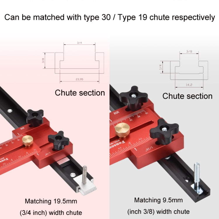 Fonson Woodworking Roller Table Saw Thin Cutting Board Guide Stopper, GD704B, GD704C