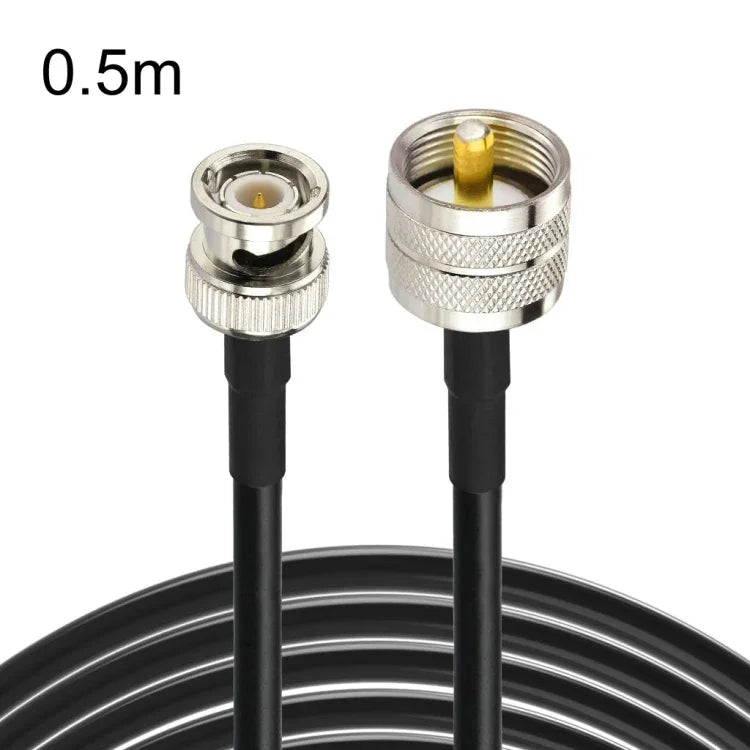 สายอะแดปเตอร์ BNC ตัวผู้ ถึง UHF ตัวผู้ RG58, 0.5ม., 1ม., 2ม., 3ม., 5ม., 8ม., 10ม.