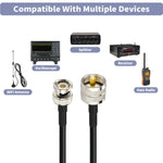 สายอะแดปเตอร์ BNC ตัวผู้ ถึง UHF ตัวผู้ RG58, 0.5ม., 1ม., 2ม., 3ม., 5ม., 8ม., 10ม.