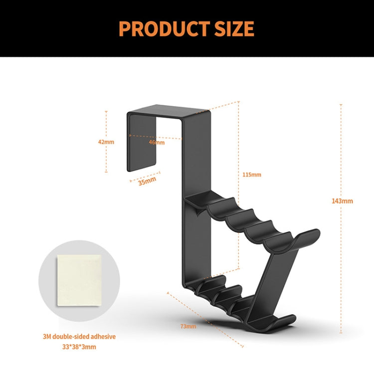 2pcs Door Back Nail-free Traceless Coat Hat Hook