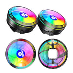 พัดลมระบายความร้อน CPU แบบเดสก์ท็อป LED สีสันสดใส 4 พิน รุ่น Ice Blade W120