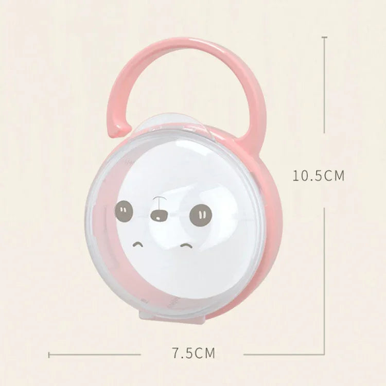กล่องเก็บจุกนมหลอกลายแพนด้าคาร์ตูน แบบพกพา กล่องฝุ่นใส