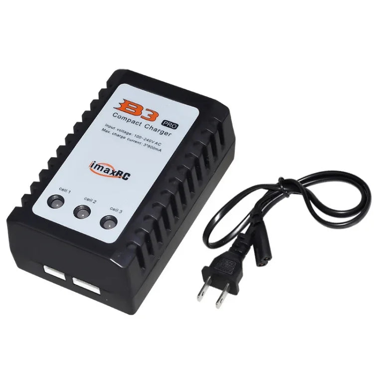 ImaxRC แบตเตอรี่ลิเธียมสำหรับเครื่องบินโมเดล 7.4V/11.1V 2S/3S พร้อมเครื่องชาร์จสมดุลอัจฉริยะ, ปลั๊ก US