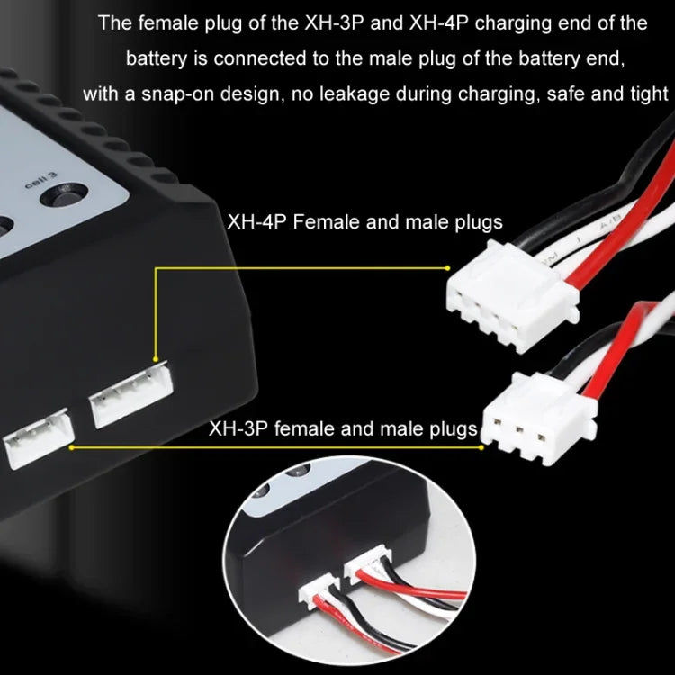 ImaxRC แบตเตอรี่ลิเธียมสำหรับเครื่องบินโมเดล 7.4V/11.1V 2S/3S พร้อมเครื่องชาร์จสมดุลอัจฉริยะ, ปลั๊ก US