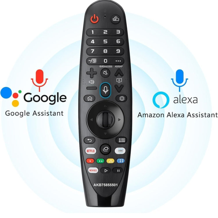 รีโมทคอนโทรลอินฟราเรดแบบมือถือสำหรับทีวี LG Bluetooth, รุ่น AKB75855501 พร้อมเสียง