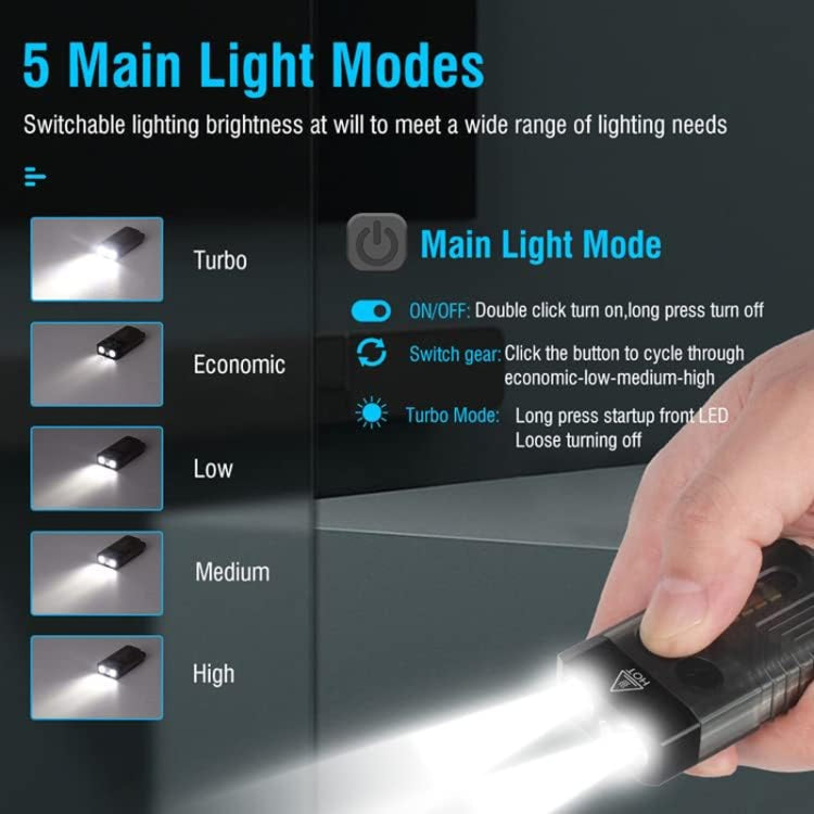 V10 Portable Keychain Light USB Rechargeable Bright Mini Flashlight