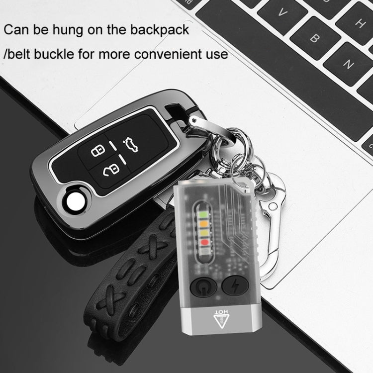 V10 Portable Keychain Light USB Rechargeable Bright Mini Flashlight