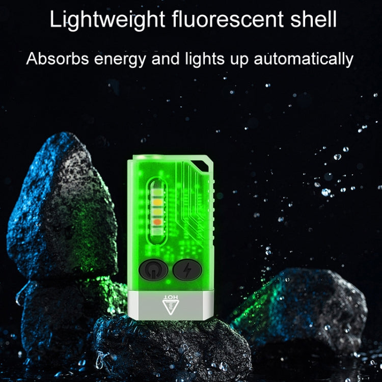 V10 Portable Keychain Light USB Rechargeable Bright Mini Flashlight