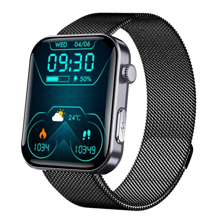 F300 smart watch with ECG and fitness tracking, showcasing Bluetooth calls and advanced health monitoring features.