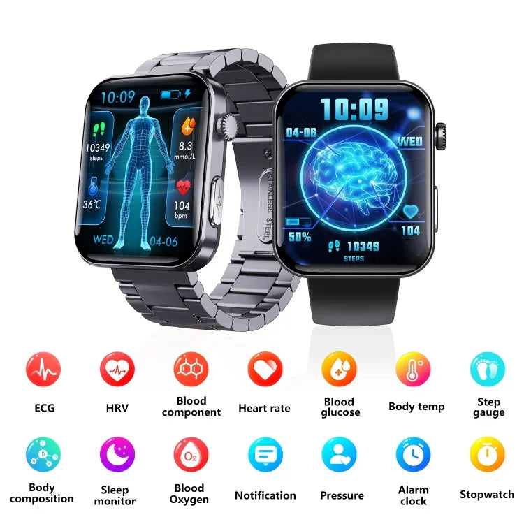 นาฬิกาอัจฉริยะ F300 จอ 2.1 นิ้ว รองรับการโทรบลูทูธ/ ECG/ วิเคราะห์องค์ประกอบเลือด/ โหมดกีฬามากกว่า 50 แบบ ซิลิโคนสีดำ, ซิลิโคนดำชมพู, ซิลิโคนดำเทา, Milan สีดำ, เหล็ก 3 เม็ดสีดำ, หนังสีดำ, หนังสีน้ำตาลดำ