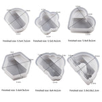 2pcs Business Card Holder Photo Clip Mold DIY Crystal Glue Resin Mold, Semicircle 003, Flower 004, Heart Shape 001, Hexagon 002, Clouds 005, Rainbow 006