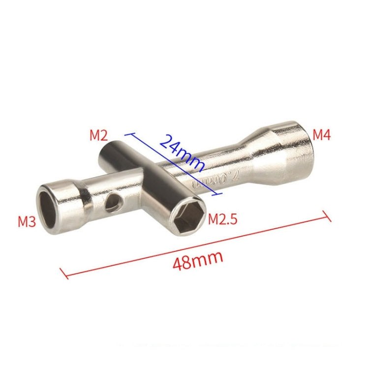 ประแจไขข้ามสำหรับเครื่องพิมพ์ 3D ขนาดเล็ก ซ็อกเก็ต M2/M2.5/M3/M4, 2 ชิ้น