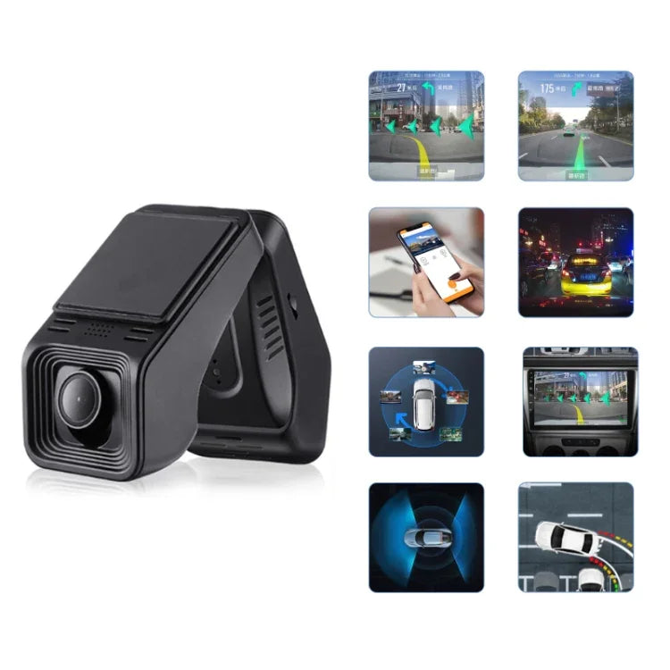 เครื่องบันทึกวิดีโอขับรถ Android ADAS HD 1080P USB มองเห็นกลางคืน, เลนส์เดี่ยว, เลนส์คู่, เวอร์ชันเลนส์เดี่ยว WiFi