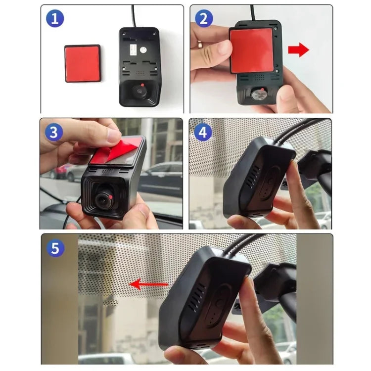 เครื่องบันทึกวิดีโอขับรถ Android ADAS HD 1080P USB มองเห็นกลางคืน, เลนส์เดี่ยว, เลนส์คู่, เวอร์ชันเลนส์เดี่ยว WiFi