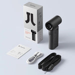 พัดลมมือถือขนาดเล็กความเร็วสูง JisuLife Life9 แบบพกพาชาร์จไฟ USB ตั้งโต๊ะ ระบายความร้อนไฟฟ้า, 3600mAh, 5000mAh