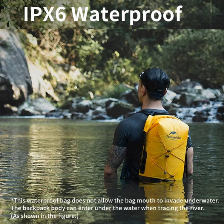 ถุงกันน้ำ Naturehike Wet Dry IPX6 สำหรับกิจกรรมกลางแจ้ง ริมทะเล ดำน้ำ ว่ายน้ำ และล่องแพ ขนาด 20L สีเขียวทหาร, 20L สีเหลือง, 30L สีเขียวทหาร, 30L สีเหลือง, 40L สีเขียวทหาร, 40L สีเหลือง