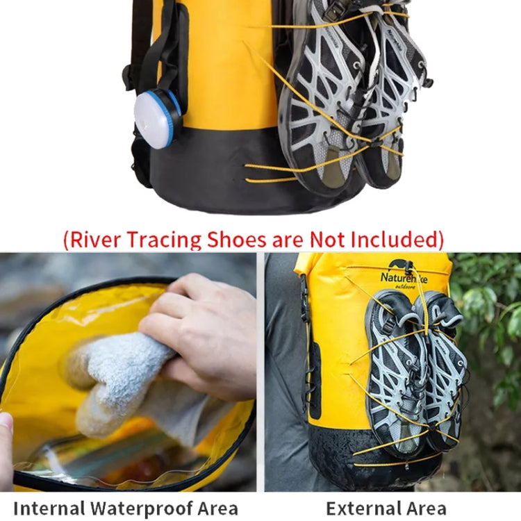 ถุงกันน้ำ Naturehike Wet Dry IPX6 สำหรับกิจกรรมกลางแจ้ง ริมทะเล ดำน้ำ ว่ายน้ำ และล่องแพ ขนาด 20L สีเขียวทหาร, 20L สีเหลือง, 30L สีเขียวทหาร, 30L สีเหลือง, 40L สีเขียวทหาร, 40L สีเหลือง