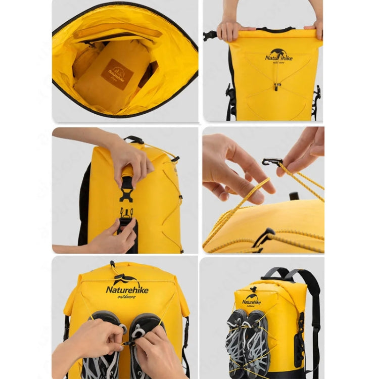 ถุงกันน้ำ Naturehike Wet Dry IPX6 สำหรับกิจกรรมกลางแจ้ง ริมทะเล ดำน้ำ ว่ายน้ำ และล่องแพ ขนาด 20L สีเขียวทหาร, 20L สีเหลือง, 30L สีเขียวทหาร, 30L สีเหลือง, 40L สีเขียวทหาร, 40L สีเหลือง