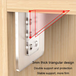 4pcs Partition Bracket No Punch Right Angle Laminate Shelf Wardrobe Partition Board Fixing Holder, 7x7cm, 7x15cm
