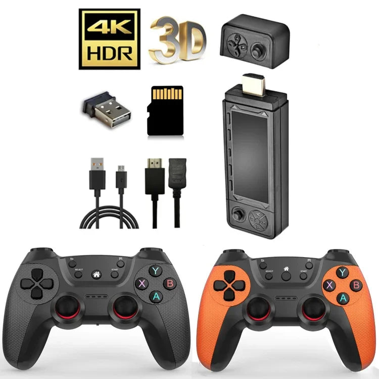 เครื่องเล่นวิดีโอเกม X9 Ultra พร้อมจอยไร้สายคู่ 2.4G, 64GB เกมกว่า 37000 เกม, 128GB เกมกว่า 42000 เกม, 256GB เกมกว่า 60000 เกม