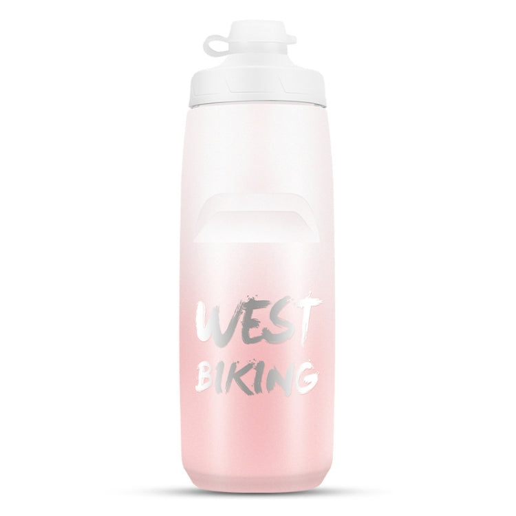 WEST BIKING ขวดน้ำจักรยาน 750ML แบบพกพาสำหรับปั่นจักรยานกลางแจ้ง สีขาวชมพูไล่เฉด, สีดำเทาไล่เฉด, สีน้ำเงินไล่เฉด, สีเขียวเข้มไล่เฉด, สีเขียวชมพูไล่เฉด, สีเหลืองเขียวไล่เฉด, สีดำเขียวไล่เฉด, สีดำแดงไล่เฉด