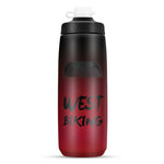 WEST BIKING ขวดน้ำจักรยาน 750ML แบบพกพาสำหรับปั่นจักรยานกลางแจ้ง สีขาวชมพูไล่เฉด, สีดำเทาไล่เฉด, สีน้ำเงินไล่เฉด, สีเขียวเข้มไล่เฉด, สีเขียวชมพูไล่เฉด, สีเหลืองเขียวไล่เฉด, สีดำเขียวไล่เฉด, สีดำแดงไล่เฉด
