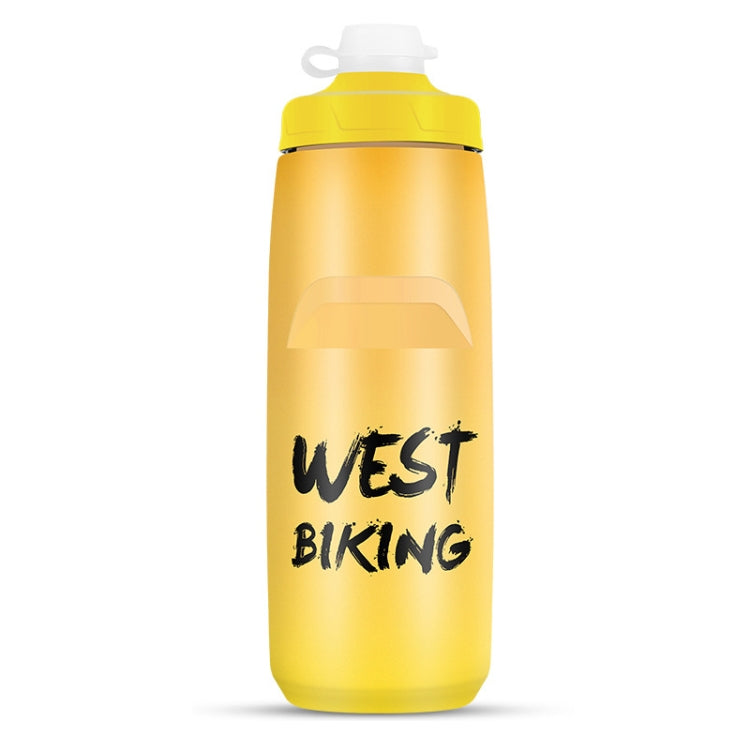WEST BIKING ขวดน้ำจักรยาน 750ML แบบพกพาสำหรับปั่นจักรยานกลางแจ้ง สีขาวชมพูไล่เฉด, สีดำเทาไล่เฉด, สีน้ำเงินไล่เฉด, สีเขียวเข้มไล่เฉด, สีเขียวชมพูไล่เฉด, สีเหลืองเขียวไล่เฉด, สีดำเขียวไล่เฉด, สีดำแดงไล่เฉด