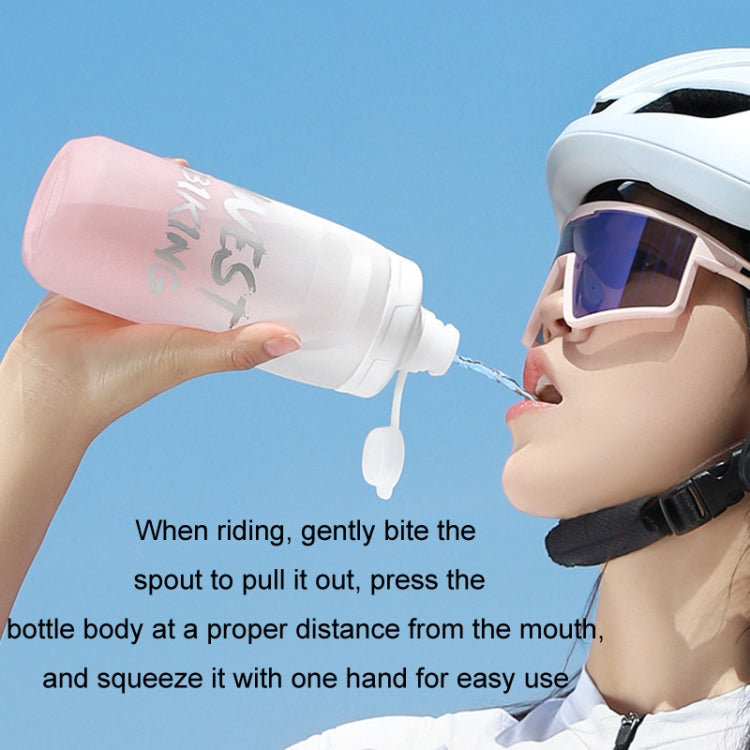 WEST BIKING ขวดน้ำจักรยาน 750ML แบบพกพาสำหรับปั่นจักรยานกลางแจ้ง สีขาวชมพูไล่เฉด, สีดำเทาไล่เฉด, สีน้ำเงินไล่เฉด, สีเขียวเข้มไล่เฉด, สีเขียวชมพูไล่เฉด, สีเหลืองเขียวไล่เฉด, สีดำเขียวไล่เฉด, สีดำแดงไล่เฉด