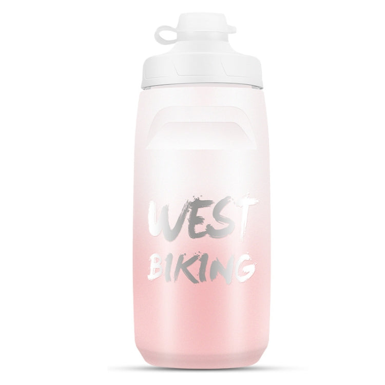 WEST BIKING ขวดน้ำจักรยาน 620ML แบบพกพาสำหรับปั่นจักรยานกลางแจ้ง สีขาวชมพูไล่เฉด, สีดำเทาไล่เฉด, สีน้ำเงินไล่เฉด, สีเขียวเข้มไล่เฉด, สีเขียวชมพูไล่เฉด, สีเหลืองเขียวไล่เฉด, สีดำเขียวไล่เฉด, สีดำแดงไล่เฉด