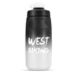 WEST BIKING ขวดน้ำจักรยาน 620ML แบบพกพาสำหรับปั่นจักรยานกลางแจ้ง สีขาวชมพูไล่เฉด, สีดำเทาไล่เฉด, สีน้ำเงินไล่เฉด, สีเขียวเข้มไล่เฉด, สีเขียวชมพูไล่เฉด, สีเหลืองเขียวไล่เฉด, สีดำเขียวไล่เฉด, สีดำแดงไล่เฉด