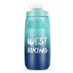 WEST BIKING ขวดน้ำจักรยาน 620ML แบบพกพาสำหรับปั่นจักรยานกลางแจ้ง สีขาวชมพูไล่เฉด, สีดำเทาไล่เฉด, สีน้ำเงินไล่เฉด, สีเขียวเข้มไล่เฉด, สีเขียวชมพูไล่เฉด, สีเหลืองเขียวไล่เฉด, สีดำเขียวไล่เฉด, สีดำแดงไล่เฉด