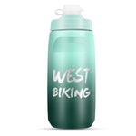 WEST BIKING ขวดน้ำจักรยาน 620ML แบบพกพาสำหรับปั่นจักรยานกลางแจ้ง สีขาวชมพูไล่เฉด, สีดำเทาไล่เฉด, สีน้ำเงินไล่เฉด, สีเขียวเข้มไล่เฉด, สีเขียวชมพูไล่เฉด, สีเหลืองเขียวไล่เฉด, สีดำเขียวไล่เฉด, สีดำแดงไล่เฉด
