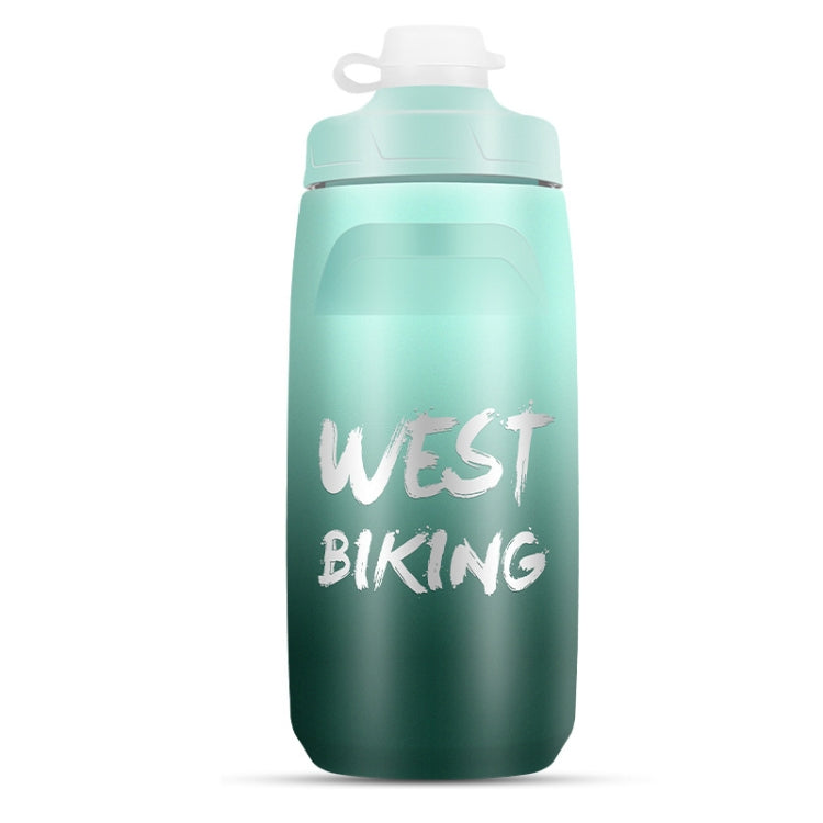 WEST BIKING ขวดน้ำจักรยาน 620ML แบบพกพาสำหรับปั่นจักรยานกลางแจ้ง สีขาวชมพูไล่เฉด, สีดำเทาไล่เฉด, สีน้ำเงินไล่เฉด, สีเขียวเข้มไล่เฉด, สีเขียวชมพูไล่เฉด, สีเหลืองเขียวไล่เฉด, สีดำเขียวไล่เฉด, สีดำแดงไล่เฉด
