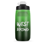 WEST BIKING ขวดน้ำจักรยาน 620ML แบบพกพาสำหรับปั่นจักรยานกลางแจ้ง สีขาวชมพูไล่เฉด, สีดำเทาไล่เฉด, สีน้ำเงินไล่เฉด, สีเขียวเข้มไล่เฉด, สีเขียวชมพูไล่เฉด, สีเหลืองเขียวไล่เฉด, สีดำเขียวไล่เฉด, สีดำแดงไล่เฉด