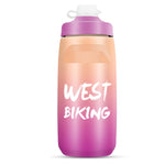 WEST BIKING ขวดน้ำจักรยาน 620ML แบบพกพาสำหรับปั่นจักรยานกลางแจ้ง สีขาวชมพูไล่เฉด, สีดำเทาไล่เฉด, สีน้ำเงินไล่เฉด, สีเขียวเข้มไล่เฉด, สีเขียวชมพูไล่เฉด, สีเหลืองเขียวไล่เฉด, สีดำเขียวไล่เฉด, สีดำแดงไล่เฉด