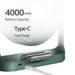 JisuLife FA19 พัดลมตั้งโต๊ะขนาดเล็กแบบชาร์จไร้สาย 4000mAh พัดลมพกพาเงียบ
