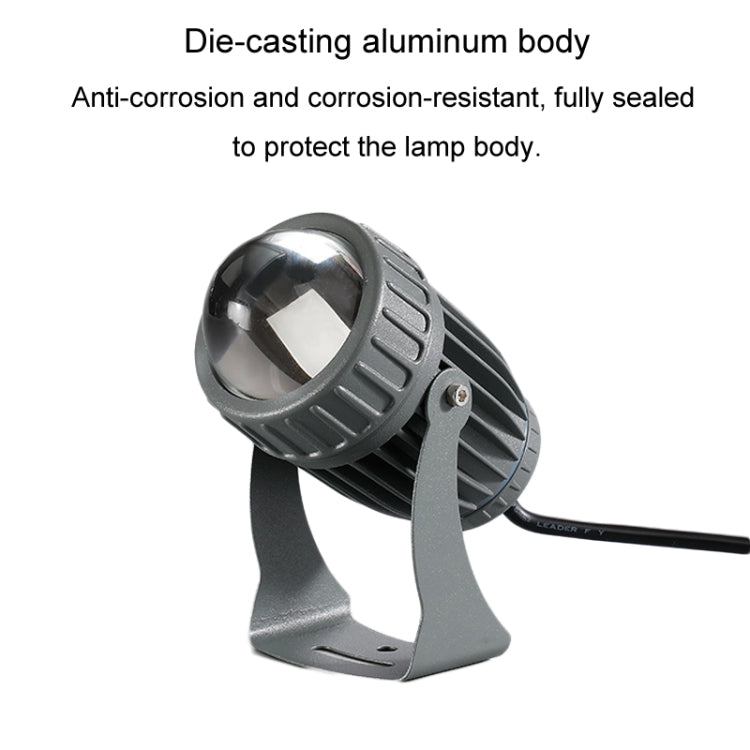ไฟสปอร์ตไลท์ LED 10W ลำแสงเดียว กลางแจ้ง กันน้ำ ไฟเสาไฟผนัง ไฟสวนรีโมท เลือก 1 ใน 3 สี เลือก 1 ใน 5 สี