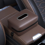 Car Seat Armrest Tissue Box Sun Visor Seat Back Hanging Paper Bag