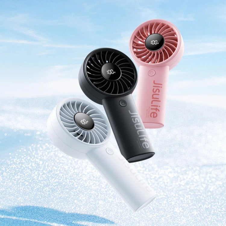 JisuLife Life4 พัดลมมือถือขนาดเล็กแบบพกพาชาร์จได้, 3600mAh สีเทา, 3600mAh สีดำ, 3600mAh สีชมพู, 5000mAh สีเทา, 5000mAh สีดำ, 5000mAh สีชมพู