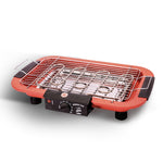 เตาย่างไฟฟ้า 1800W สำหรับบาร์บีคิวที่บ้าน ปลั๊ก UK สีแดง ปลั๊ก UK สีดำ