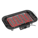 เตาย่างไฟฟ้า 1800W สำหรับบาร์บีคิวที่บ้าน ปลั๊ก UK สีแดง ปลั๊ก UK สีดำ