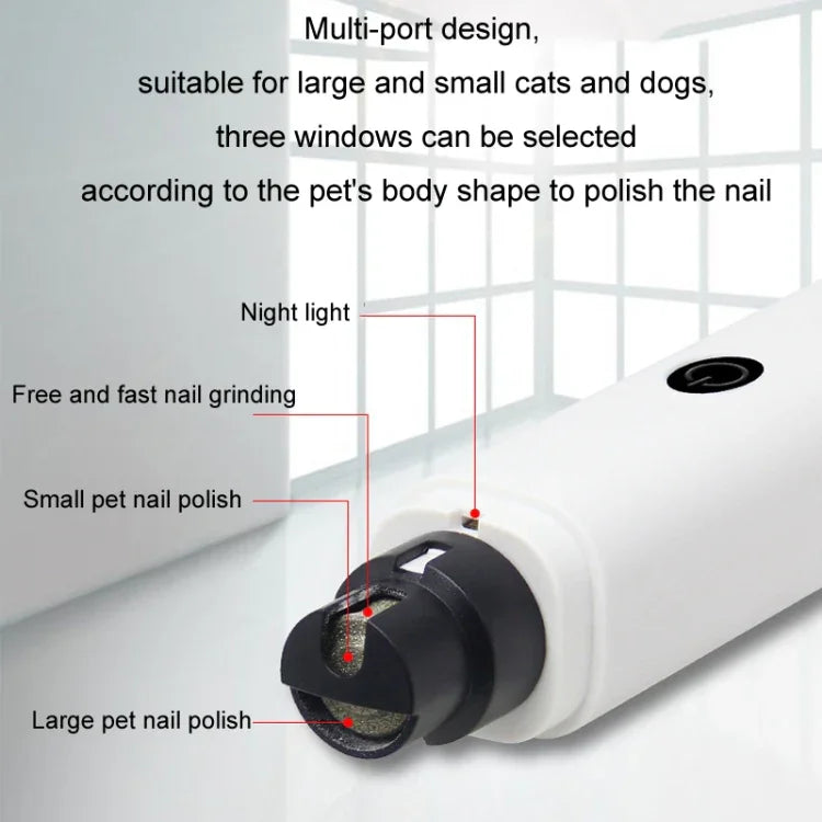 เครื่องเจียรเล็บสัตว์เลี้ยงอัตโนมัติเต็มรูปแบบพร้อมไฟ LED