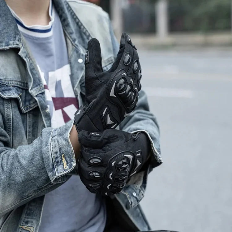ถุงมือขี่มอเตอร์ไซค์กลางแจ้ง กันลื่น หน้าจอสัมผัส ป้องกันแดด, M, L, XL, XXL