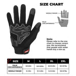 ถุงมือขี่มอเตอร์ไซค์กลางแจ้ง กันลื่น หน้าจอสัมผัส ป้องกันแดด, M, L, XL, XXL