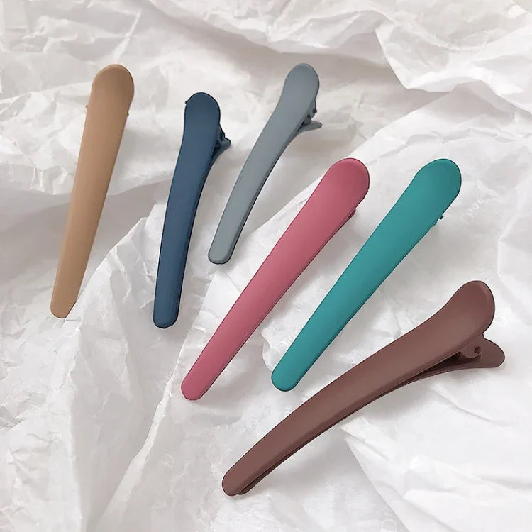 5 ชิ้น คลิปปากเป็ดขนาด 7.8 ซม. คลิปผมหน้าม้าแบบตรง คลิปข้างเรียบง่ายปรับแต่งได้