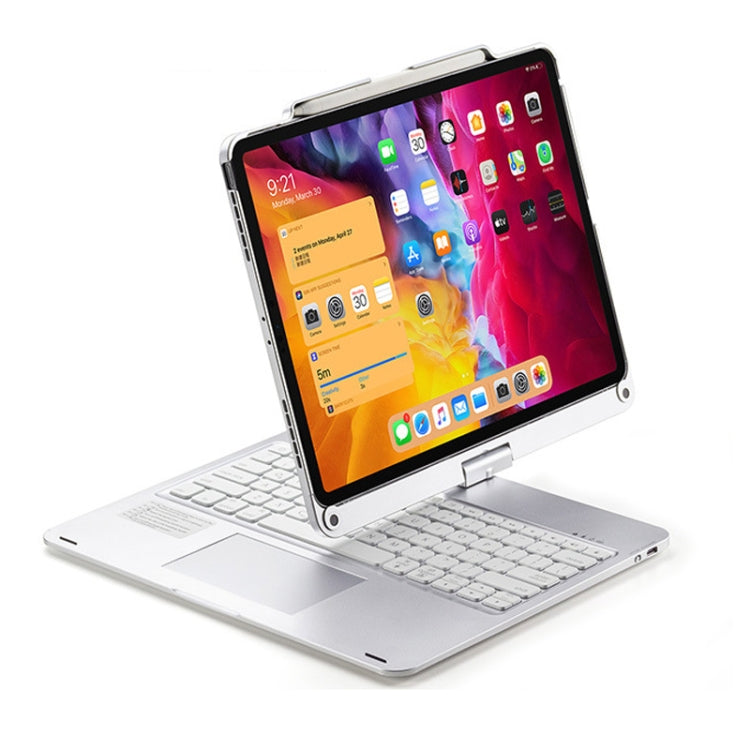 คีย์บอร์ดบลูทูธพร้อมทัชสำหรับแท็บเล็ต iPad Pro 12.9 นิ้ว 2022/2021/2020/2018 พร้อมไฟแบ็คไลท์และหมุนได้ 360 องศา