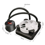 พัดลมระบายความร้อน CPU COOLMOON RGB120 5V ARGB แบบแถวเดียว รวมหลายแพลตฟอร์ม, RGB120