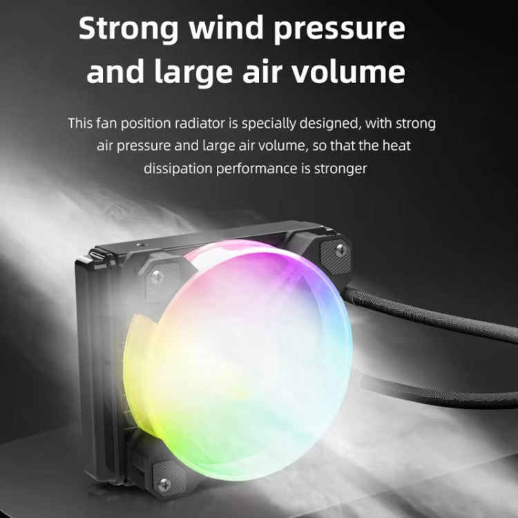 พัดลมระบายความร้อน CPU COOLMOON RGB120 5V ARGB แบบแถวเดียว รวมหลายแพลตฟอร์ม, RGB120