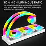 COOLMOON AS360 รุ่น Magic Diamond Edition พัดลมระบายความร้อนคอมพิวเตอร์ ARGB ระบบน้ำพร้อมไฟ LED รวมหม้อน้ำ CPU, AS360