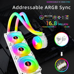 COOLMOON AS360 รุ่น Magic Diamond Edition พัดลมระบายความร้อนคอมพิวเตอร์ ARGB ระบบน้ำพร้อมไฟ LED รวมหม้อน้ำ CPU, AS360